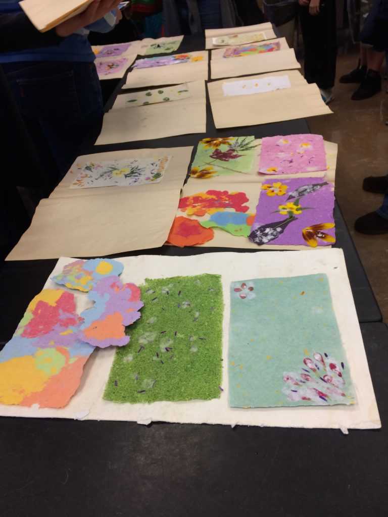Hand made paper from Madagascar Day at BMS